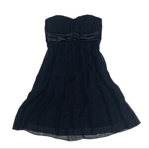 As U Wish Strapless Black Mini Dress | Size M